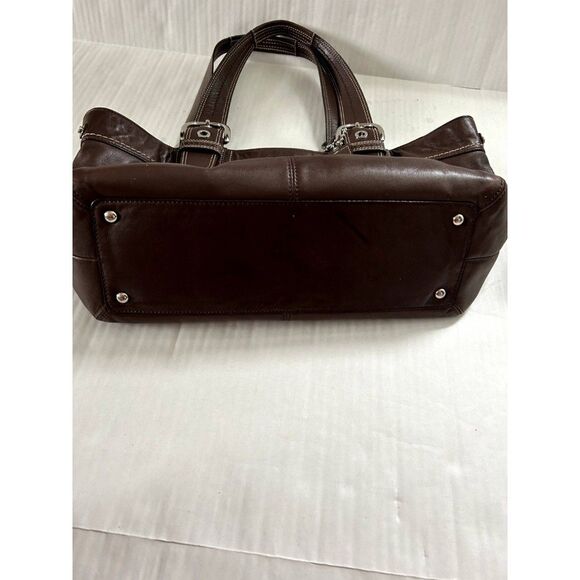 Coach Brown Leather Soho Tote Shoulder Bag and Bifold Signature Wallet Set - Picture 11 of 16
